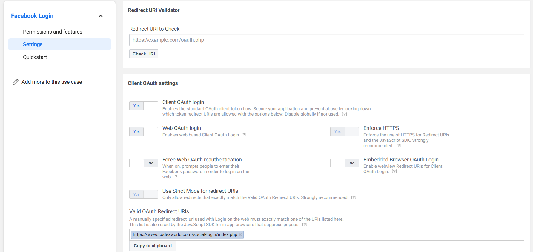 facebook-app-creation-login-settings-codexworld
