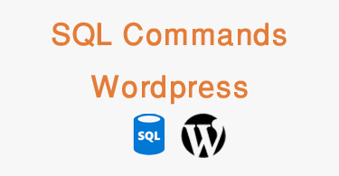 SQL commands Wordpress